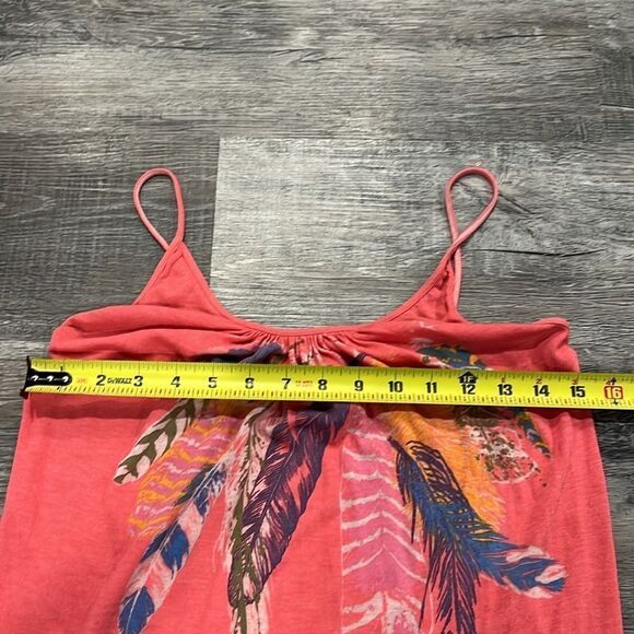 Nordstrom M. Rena pink feather pattern tunic tank top xs/s - Picture 5 of 6